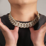 Chains Copper Zircon 24mm Cuban Necklace Spectrum