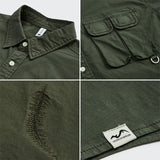 Men's Shirts Summer Short Sleeve Shirt Coat Men's Loose All-Matching