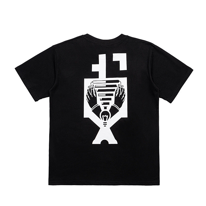 C.e t shirts creative clothes pattern round neck pullover short sleeve men and women