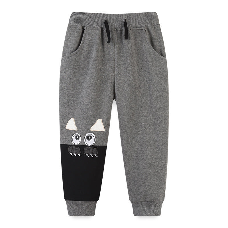 Boy Pants Autumn Boy Sweater Pants European and American Style Children Card