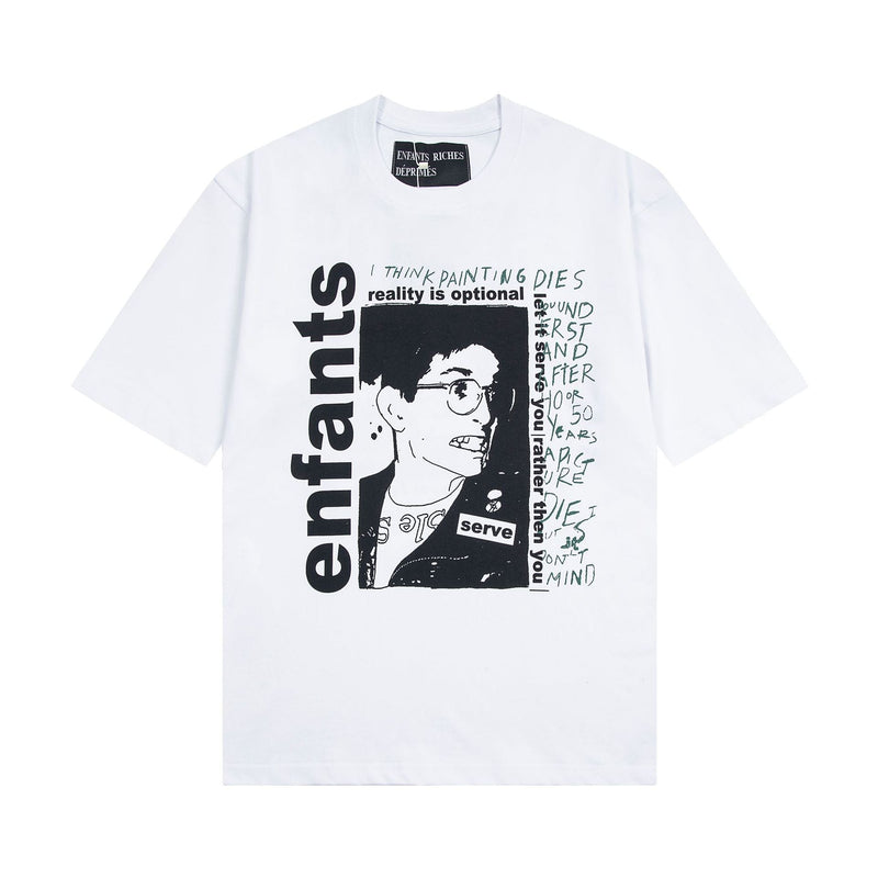 ERD T Shirts Cartoon Print Loose-Fitting Casual T-shirt