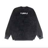Purple Brand Distressed Long Sleeve Shirt Fashion Distressed Loose Long-sleeved Top
