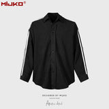 MIJKO Mens Jacket Three Contrast Color Casual Jacket