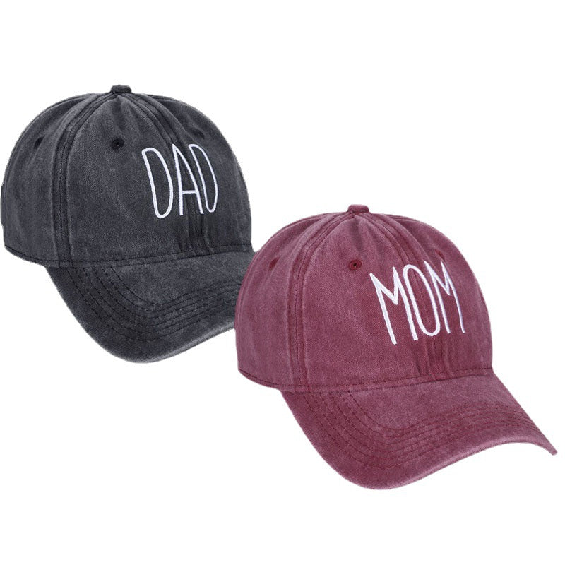 Embroidered Baseball Cap Retro Peaked Cap Fashion Couple