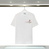Casablanca T Shirts Spring/Summer Print Loose Cotton Short Sleeve T-Shirt