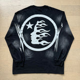 HS long-sleeve T-shirt old washing water loose casual T-shirt