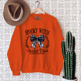 Halloween Bow Spooky Club Print Women Sweatshir
