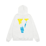 Vlone Hoodie autumn and winter gradual change big V letter sleeve