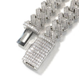Chains Hip Hop Cuban Set Double Row Zircon Necklace Royalty Spectrum