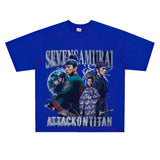 Film Star T Shirt Movie All-around Ambush Loose Retro Street Cotton Personality round Neck T-shirt Men and Women