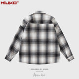 MIJKO Mens Jacket Plaid Jacket