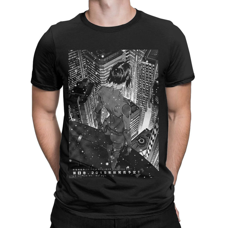 Ghost in the Shell T-Shirt Crew Neck Cotton
