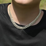 Chains Hip Hop 12MM Cuban Chain Tide Brand with Diamonds Spectrum St. Valentine's