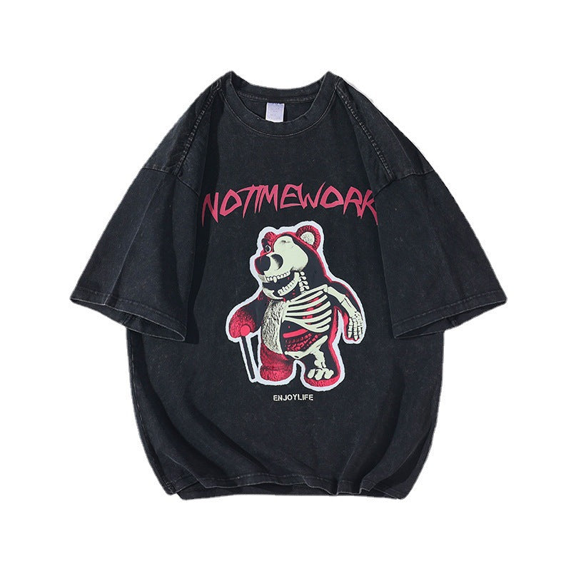 Nasa T Shirt Short Sleeve T-Shirt Men'S Strawberry Bear Half Sleeve