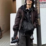 MIJKO Men's Jacket Two-way Zipper Minimalist Temperament Jacket