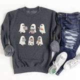 Ghost Reading Books Sweater Bookish Halloween Sweatshirt