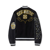 Off White Jacket Spring and Autumn OW Hot Diamond Letter Pattern Baseball Jacket Jacket