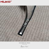 MIJKO Mens Jacket Zip Knitted Sweater