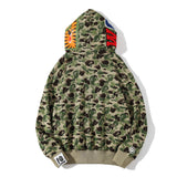 Bathing Ape Hoodie WGM Alphabet Patch Ink Pattern Camouflage Hooded Sweater Jacket