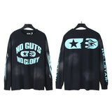 HS long-sleeve T-shirt summer, loose pullover long-sleeve T-shirt