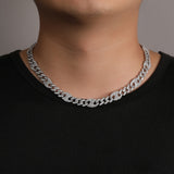 Chains Hip Hop Necklace Copper Zircon Pig Nose Cuban Chain St. Valentine's Spectrum