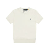 Ralph Lauren Knitted sweaters Ralph Lauren Knitted Short Sleeved Shirt RLl Pony Standard Knitted Twist Embroidered Short Sleeve Top T-Shirt