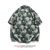 Men Shirts Summer Short Sleeve Printed Shirt Men's Loose Casual