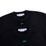 Off Whtie T Shirts Green Mushroom Male And Female Trendy Brand Short Sleeve