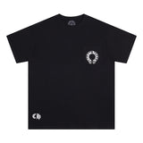 CHH Chrome Heart T Shirts Cross Color Printed Short Sleeve T-Shirt Loose