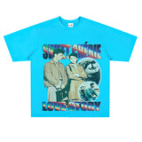 Film Star T Shirt Loose Heavy Retro Street Cotton Small Neckline T-shirt for Men and Women