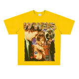 Film Star T Shirt Movie Space-Time Love Traveler Short Sleeve Loose Retro Printed T-shirt Men and Women