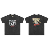 Gallery Dept T Shirts Fashion Short Sleeve Gallery Dept Washed Old High Street T-shirt BF Loose