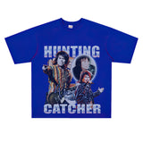 Film Star T Shirt Loose Heavy Retro Street Cotton American T-shirt Men and Women