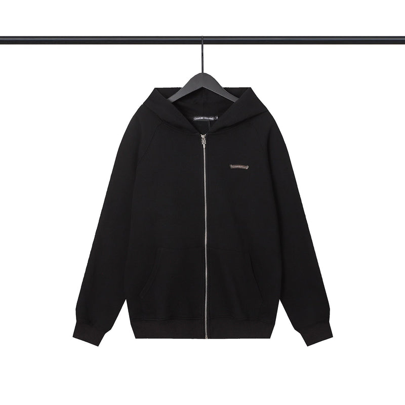 CHH Chrome Heart Hoodie Croix, cross hooded zip sweater women autumn and winter