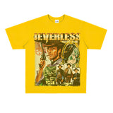 Film Star T Shirt Cotton Short Sleeve Loose Retro Design T-shirt