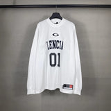 Men T-shirts Spring and Autumn Paris Basketball Uniform Embroidery