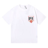 Rhude T Shirt Micro Label Letter Card Print Short Sleeve T-Shirt