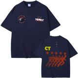 Cactus Jack Utopia Print T Shirt Short Sleeve Male  Cotton