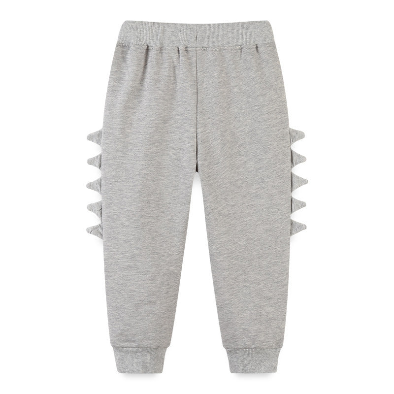 Boy Pants Autumn Children Sports Pants Boys Flower Gray Sweater Pants Casual