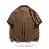 Men Shirts Summer Short Sleeve Men Loose Casual Jacket