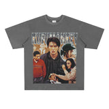 Film Star T Shirt Classic Movie Fight Back to School Cotton Short Sleeve Loose round Neck Retro T-shirt