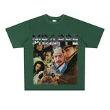 Film Star T Shirt Cotton Short Sleeve Loose round Neck Retro Minority Design T-shirt