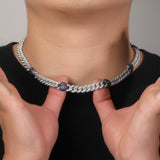 Chains Broken Heart 9mm Cuban Chains Bronze Zircon Full Diamond Spectrum