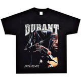 Basket Ball Star T Shirt Basketball Kevin Durant Washed Distressed Printed T-Shirt Personalized Short Sleeve Pure Cotton