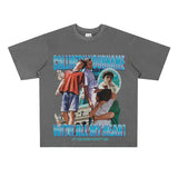 Film Star T Shirt Loose Heavy Retro Street American T-shirt Men and Women