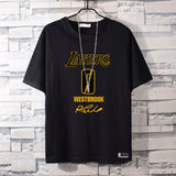 Basketball Sports T Shirt Summer Short-Sleeved T-Shirt Men'S And Women'S Nba Lakers Weishao Leisure Sports