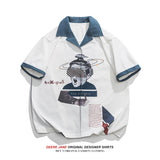 Men Shirts Men's Short-Sleeved Shirt Summer Loose Casual Jacket