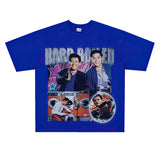 Film Star T Shirt Short Sleeve Retro American Street T-shirt for Men and Women