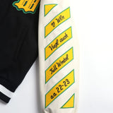 Ow Jacket Yellow Embroidery Cotton-Padded Jacket for Men and Women