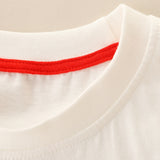 Boy T Shirt Children's Summer Clothing T-shirt Children's Short Sleeve T-shirt Knitted Cotton Dinosaur Printed Top